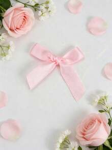 (100pcs/Pack, 50pcs/Pack) 4cm Ribbon Bows, Multiple Colors Available, Suitable For Gift Decoration And Making Hair Clips, Headbands, Valentine's Day Gifts - 4cm Ribbon Bow - View 9