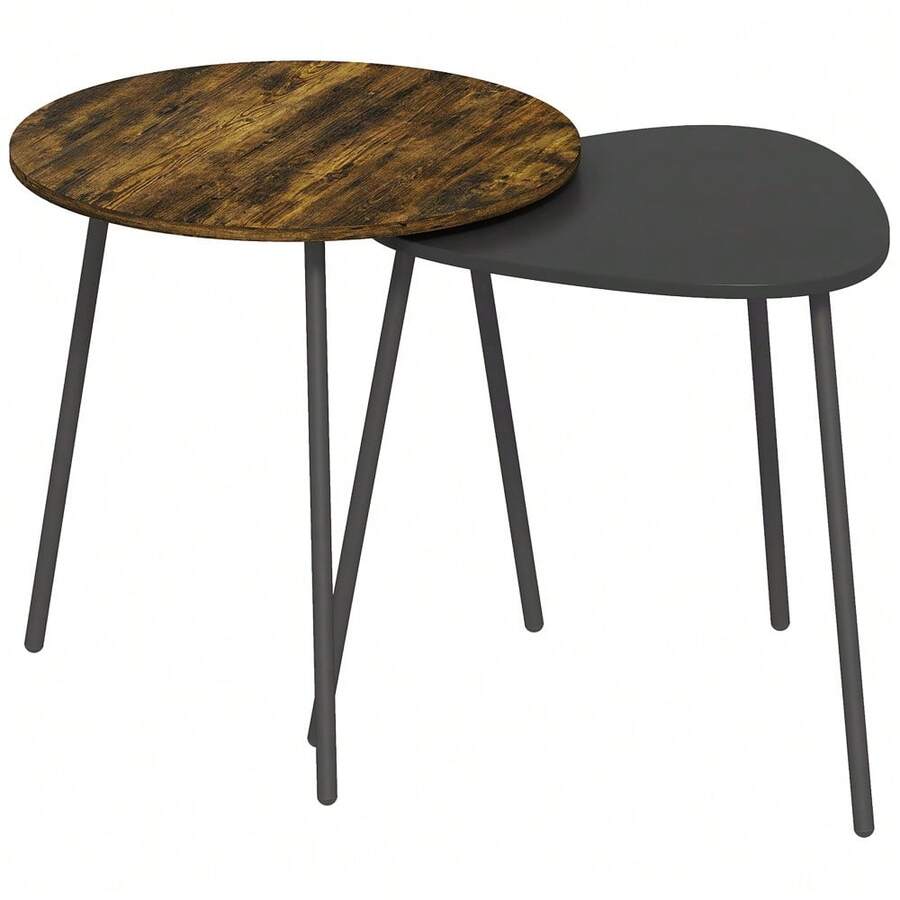 Nesting Side Table Set Of 2 - Rustic Brown - T0001-01-14085 - View 1