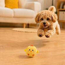4pcs Yellow Chick Pet Interactive Bouncing Sound Toy Balls, Dog And Cat Play And Boredom Relief Companion Toys, Sound-Producing To Attract Dogs And Cats, Durable Material, Slow Rebound Pet Companion Play Toys - Multicolor - View 3
