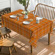 Mantel de otoño 152*213 pulgadas rectangular, mantel de cuadros búfalo naranja lavable de temporada, adecuado para fiesta, picnic, decoración de cena - Amarillo - Ver 3