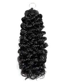 Cheveux Crochet Vague d'Eau 18 Pouces 50g - Fibre de Protéine Premium, Pré-Fendu, Léger comme une Plume, Installation Invisible, 30 Brins/Paquet - Noir - Voir 12