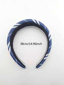 1 buah Bando Kasual Bergaris Bahan Poliester Tebal Berbahan Spons, Cocok untuk Pemakaian Sehari-hari - MultiWarna - View 5