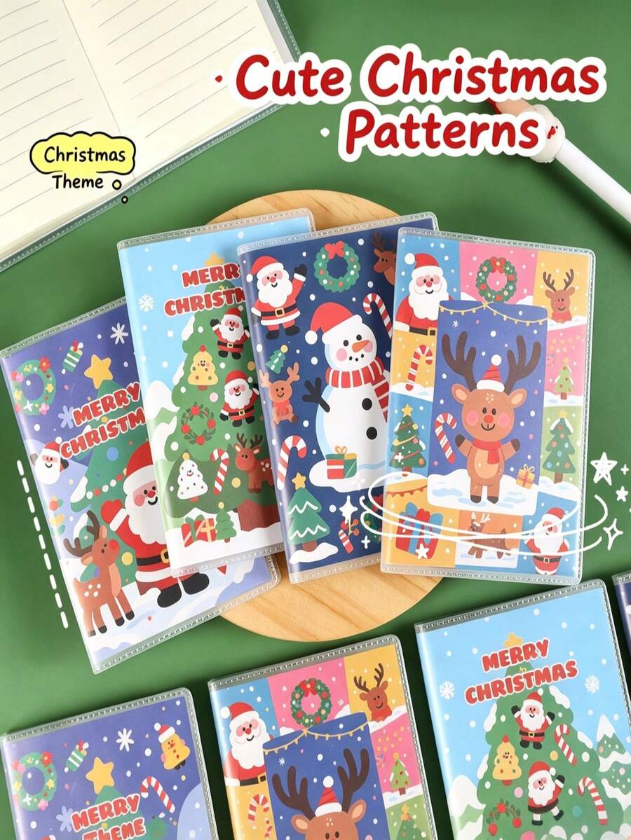 A7 Christmas Glue-Bound Notebook 62 Sheets Eye-Protection Color Student Mini Portable Waterproof Notepad Wholesale - Multicolor - View 1