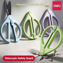 1 Pc Retractable Portable Safety Scissors, Suitable For Handicraft DIY Cutting, Art Paper Cutting, Applicable For School, Home And Office - Single Piece - View 11