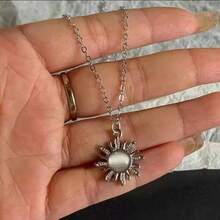 Y2K Cool Silver Star Moon Double Star Necklace Angel Friendship Pendant Long Chain Best Gift For Men And Women - Multicolor - View 5