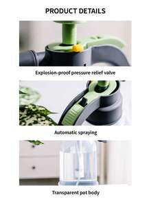 1pc 0.5 Gallon Handheld Pressure Sprayer, 2L Garden Pressure Spray Bottle, 68oz Water Spray Bottle With Safety Valve, Adjustable Nozzle, Suitable For Watering, Plant Spraying, Home Cleaning, Fertilizing - Watering Can - View 6