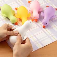 1pc Cute Yellow Duck Squeeze Stress Toy For Kids, Soft Cartoon Animal Squishy Fidget Toy, Toddlers Classroom Reward, Boys Girls Birthday Party Favor Novelty Sensory Play Gift Duck,Squeeze Toy, Squishy Toy/Slush Squishy/Squishy> - Multicolor - View 5