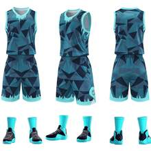2pcs Personalized Men's Basketball Jersey Set, Customizable Name, Number And Logo Print Tank Top + Shorts, Sports Outfit, Best Summer Gift - Royal Blue - View 4