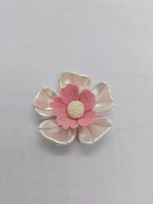 18pcs Pink Five-Petal Flower, Crystal Rhinestone, Pearl DIY Shoe Charms Set, Suitable For Clogs, Beach Shoes, Sandals - Multicolor - View 3