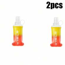 WRELS 1/2件漸層時尚便攜可折疊輕量軟水瓶，150/250ml/500ml可選，適合跑步、徒步與騎行 - 彩色 - 查看 32