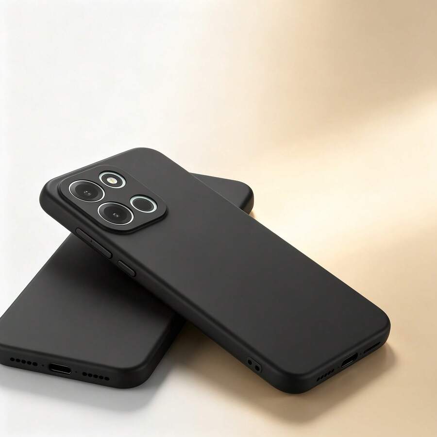 TPU Matte Phone Case, Micro-Matte Touch, Anti-Fingerprint, Black Matte, Matte Skin Feel, Matte Soft Shell, Anti-Fingerprint, Anti-Sweat, Dirt-Resistant Anti-Slip, Raised Camera Lens, Ultra-Thin Bare Phone, Minimalist Solid Color. High Elasticity Flexible Soft Shell Material, Black Matte Phone Case, ForOnePlus Matte Protective Case - Black - View 1