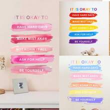 1pc Motivational Quote Print Wall Sticker, Removable PVC Self-Adhesive, Suitable For Bedroom, Living Room, Study Room Decoration - Inspirational Quotes Wall Stickers - View 4