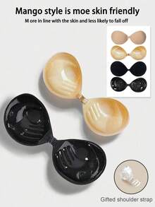 2/1pc Invisible Gather Bra, Small Size Lift Up Breast Invisible Adhesive Bra, Women's Bras & Bra Accessories - Multicolor - View 1