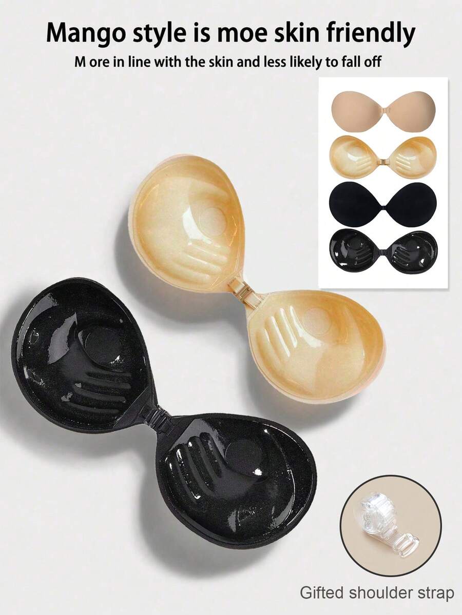 2/1pc Invisible Gather Bra, Small Size Lift Up Breast Invisible Adhesive Bra, Women's Bras & Bra Accessories - Multicolor - View 1