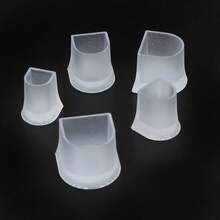 2 Pairs Invisible Matte Translucent Heel Protectors, Square Toe Stiletto High Heel Shoe Silencers, Anti-Scratch Wear-Resistant Heel Covers - Clear - View 6