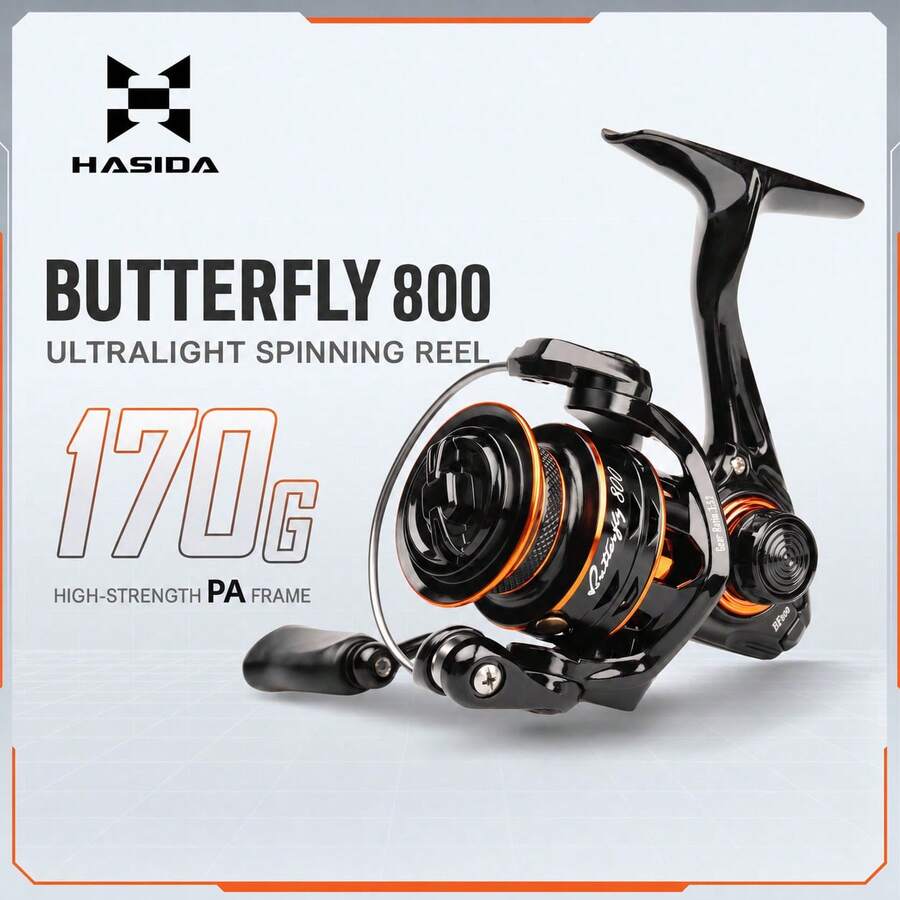 HASIDA Butterfly Saltwater Fishing Reel, Smooth Casting Spinning Reel With Strong Drag, Suitable For Ocean Fishing