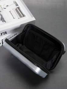 Bolso Bandolera Minimalista Mini con Diseño de Rombo, Carcasa Rígida de PVC Resistente al Agua, Casual y Versátil para Hombres - Plateado - Ver 6
