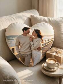 1pc Customized Personalized Photo Pillow Cushion For Sofa Bedroom Home Decor Holiday Couple Parent-Child Pet Memorial Father's Day Mother's Day Halloween Christmas Valentine's Day Thanksgiving Easter April Fool's Day Unique And Funny Children's Toy Gift - Multicolor - View 6