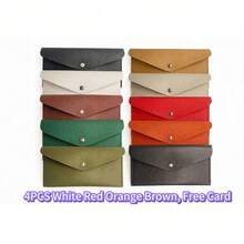 1pc Long Envelope Style PU Leather Wallet, Multi-Layer Multi-Card Slot, Large Capacity Cash Storage Bag, Slim Snap Button Scratch-Resistant Card Holder, Portable Handbag, Suitable For Adult Business Office Commute Travel Shopping Daily Use - Multicolor - View 19