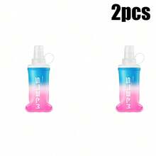 WRELS 1/2件漸層時尚便攜可折疊輕量軟水瓶，150/250ml/500ml可選，適合跑步、徒步與騎行 - 彩色 - 查看 25
