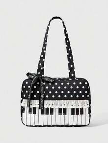 Simple Stylish Polka Dot Piano Bag, Niche Design Lace Popular Handbag, Exquisite Multifunctional Shoulder Bag, Suitable For Date Shopping Collocation - Multicolor - View 6