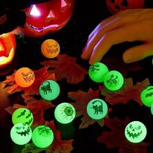 16/36pcs Glow-In-The-Dark Halloween Bouncy Balls - Pumpkin, Bat, Skull Designs, Suitable For "Trick Or Treat" Games, Classroom Prizes, Halloween Party Decorations, Durable Toy Balls - Multicolor - View 3