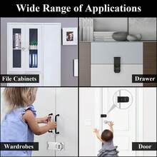 1pc Cabinet Lock Keyless, 3-Digit Password Combination Hasp Latch Lock With Twist Knob For Wooden Drawer Cupboard, 3/4/6Inch Collapsible For 90/180 Degree, Security Anti-Theft Lock For File Cabinet Barn Door Outdoor Fence Garage Garden Bathroom - Multicolor - View 7