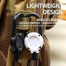Retractable Steel Wire Multi-Function Keychain, Unisex, With High Rebound Automatic Retraction Anti-Loss Clip, Convenient For Carrying Various Small Essentials - Multicolor - View 2