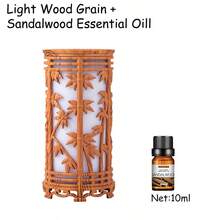Bamboo Humidifier With Gentle Night Light, Fragrance Diffuser With 2 Mist Modes, Suitable For Relaxing Bedroom And Home Ambiance - Mist - View 13