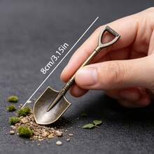 4pcs Mini Shovel Tools, Miniature Model, Realistic Farm Tools, Flower Pot Decor, Suitable For Fairy Garden Decoration, DIY Model Accessories, Autumn Collectible Decor, Outdoor Autumn Decoration, Halloween Home Decor - A - View 1