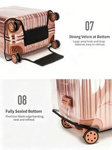 Thickened PVC Transparent Luggage Cover, Waterproof Dust-Proof Wear-Resistant Scratch-Resistant Luggage Protective Sleeve, Reusable Transparent Travel Luggage Cover, Suitable For Most Luggage Sizes, Business Trip Vacation Travel Accessory - Clear - View 6