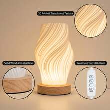 Lámpara de escritorio LED minimalista y creativa alimentada por USB, con 3 colores ajustables, iluminación suave, adecuada para dormitorio, sala de estar y escritorio de oficina - Una suave brisa - Ver 6