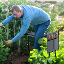 Steel Frame Padded Garden Kneeler, With Tool Bag - Grey - T0001-01-14807 - View 11