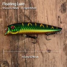 Set 6 Umpan Pancing, Termasuk Umpan Pancing Malam, Umpan Mengapung, Umpan Crankbait, Umpan Buatan, Umpan Popping, Cocok untuk Memancing Ikan Mas dan Ikan Gabus - MultiWarna - View 2