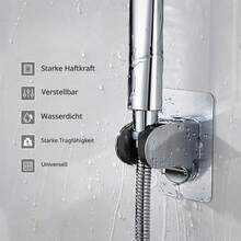 Self-Adhesive Handheld Shower Head Holder (9.5 Cm Long * 7 Cm Wide), With Strong Adhesive Tape, Drill-Free Installation, Adjustable Angle, Suitable For Handheld Shower Heads, Rust-Proof And Space-Saving, 1 Piece - 1pc - View 3