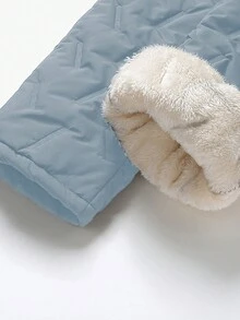 1件女款冬季運動長褲，保暖內裡，加厚保暖，直筒褲腿，防寒，休閒時尚，百搭直筒長褲 - 霧霾藍 - 查看 9