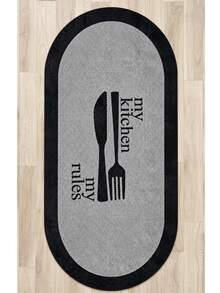 Chilai Home Washable Kitchen Rug, Non Slip Rug, Modern Kitchen Carpet, Made In Türkiye, Kitchen Runner Rug - Black - View 4