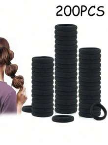 100 pièces Élastiques pour cheveux, convenant aux cheveux épais et élastiques, style à la mode. Attaches pour cheveux durables, convenant à un usage quotidien, également convenant comme cadeaux, peuvent être utilisés comme élastiques pour cheveux, supports d'étriers, équipement de protection sportive et matériel, convenant à l'achat de fournitures de bureau, dans les écoles, élastiques pour la maison, très convenant pour les personnes aux cheveux longs, également convenant aux adolescents - Multicolore - Voir 12