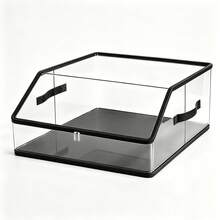 OrdoVault 1/2pcs Large Capacity Baseball Cap Display Storage Box, Foldable Stackable Transparent Zipper Organizer For Home, Store Display, Celebrity Collection, Holiday Gift - View 18