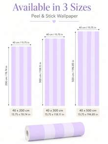 SUPSTICKER 1 捲極簡條紋壁紙，自黏防水耐磨可移除，15.75x78.74/118.11/196.85 英吋，適用於牆壁、櫥櫃、宿舍 - 彩色 - 查看 3