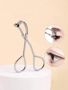 1pc Portable Stainless Steel Segmented Eyelash Curler, Professional Eye Beauty Tool For Curling Lashes - Multicolor - View 3