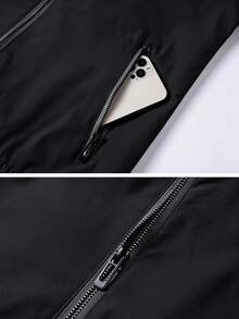 Men's Autumn/Winter Casual Fashion Outdoor Minimalist Street Jacket - Black - View 5