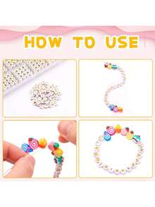 1400pcs 4*7mm Round Letter Beads, For Jewelry Making, 28 Styles Gold A-Z Acrylic Beads Set, Includes Heart Beads, Suitable For Bracelet Making - White - View 4