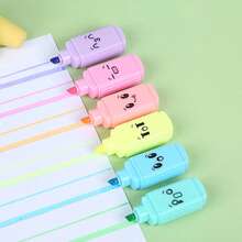 18pcs/6pcs Cute Expression Fluorescent Markers, Multicolor Highlighters For Office And Study - Sets - View 11