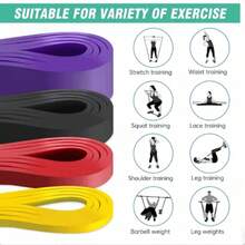 Multifunctional Resistance Band Set, Pull-Up Assist Elastic Band, Yoga Fitness Training Resistance Band, Suitable For Arm, Leg And Full Body Shaping Exercises--5pcs Set - A - View 6