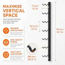 Cable Attachment Storage Rack, Wall Mounted Lat Pulldown Bar Holder, Home Gym Organizer For Cable Handles, Vertical And Horizontal Set - As Pic - View 3