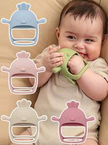 2PCS/Set Baby Chick Teether, Hand-Grip Teething Toy, Glove Teether Easy To Hold, Suitable For Infants 0+ - Multicolor - View 1