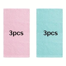 Waffle Washcloths 6/12/24 Pack, Washcloths For Body And Face, 10x10/10x19 Inch Small Large Face Washcloths, Super Soft And Gentle Face Towels On Sensitive Skin - Pink + Blue - View 11