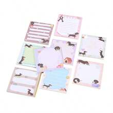 1/9pcs Cartoon Dog Sticky Notes, Cute Creative Animal Memo Pads For Students, Strong Adhesion, Tearable For Study Diary, Suitable For Back To School Season - Multicolor - View 6