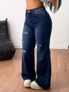 Women Jeans - Mid-deep Blue - View 4